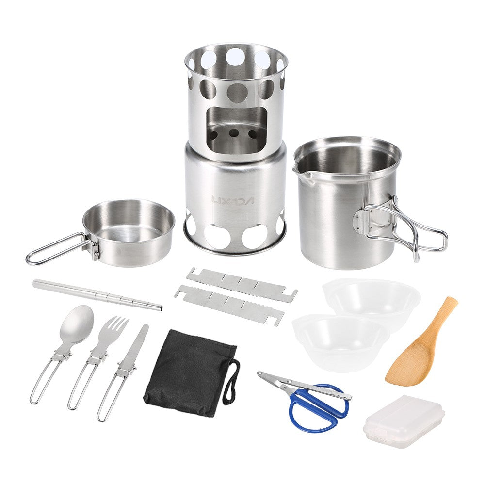 10-Piece Camping Cookware Mess Kit