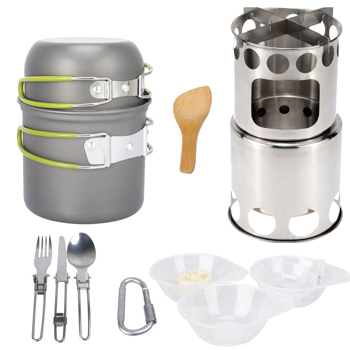 10-Piece Camping Cookware Mess Kit