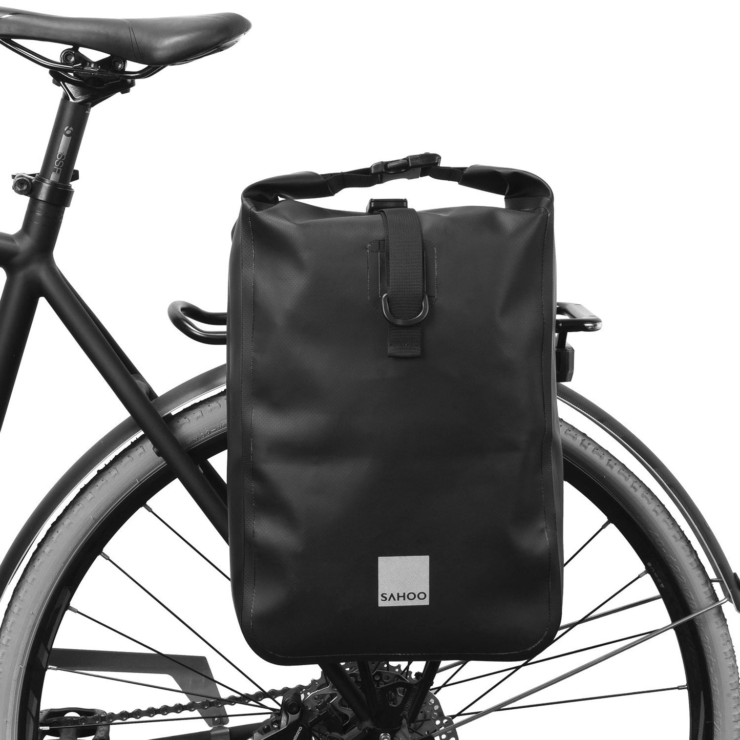 Waterproof Multifunctional Bike Rear Trunk Bag – Large Capacity Cycling Storage with Reflective Design, Shoulder Strap, and Rack Pannier Compatibility for MTB & Road Bikes
