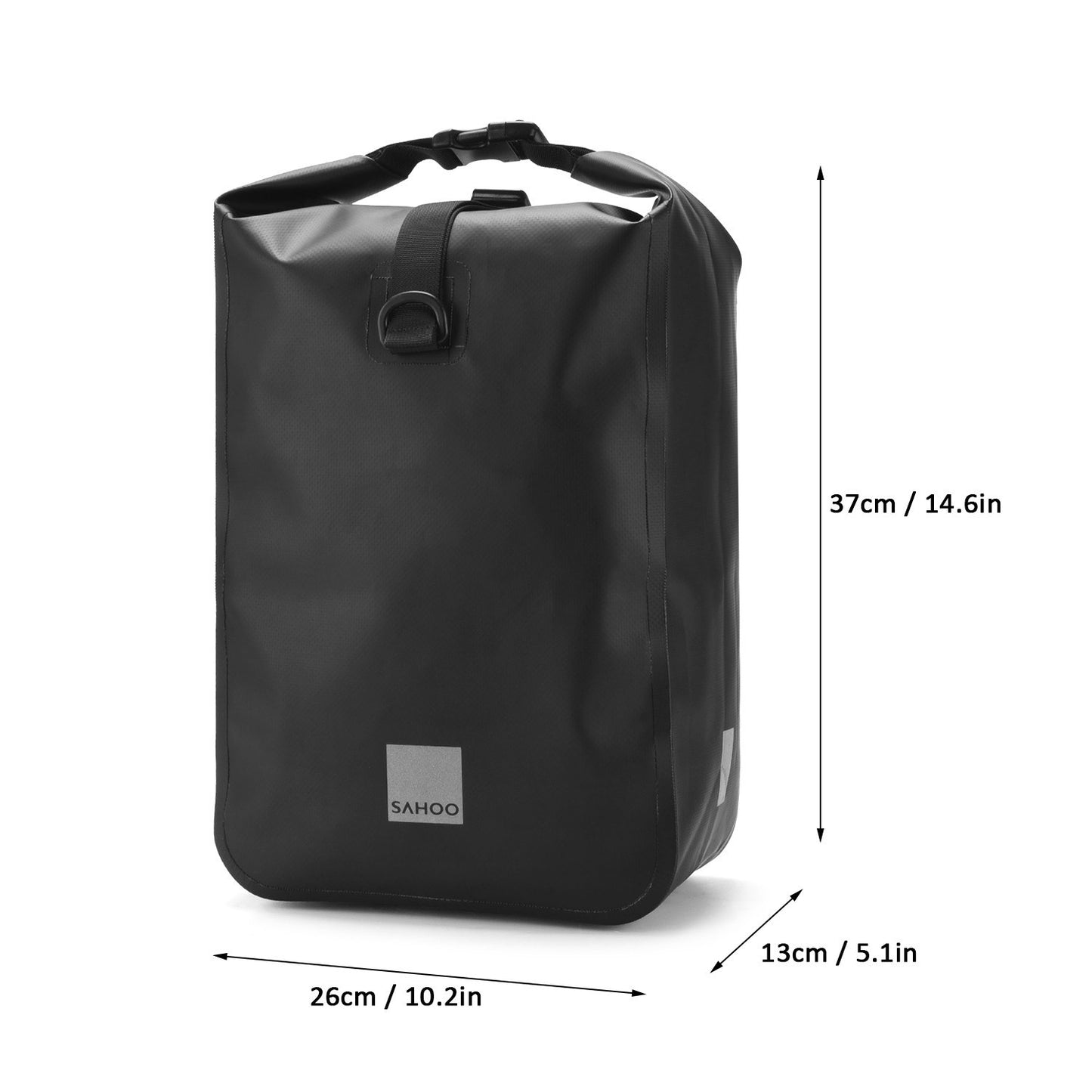Waterproof Multifunctional Bike Rear Trunk Bag – Large Capacity Cycling Storage with Reflective Design, Shoulder Strap, and Rack Pannier Compatibility for MTB & Road Bikes