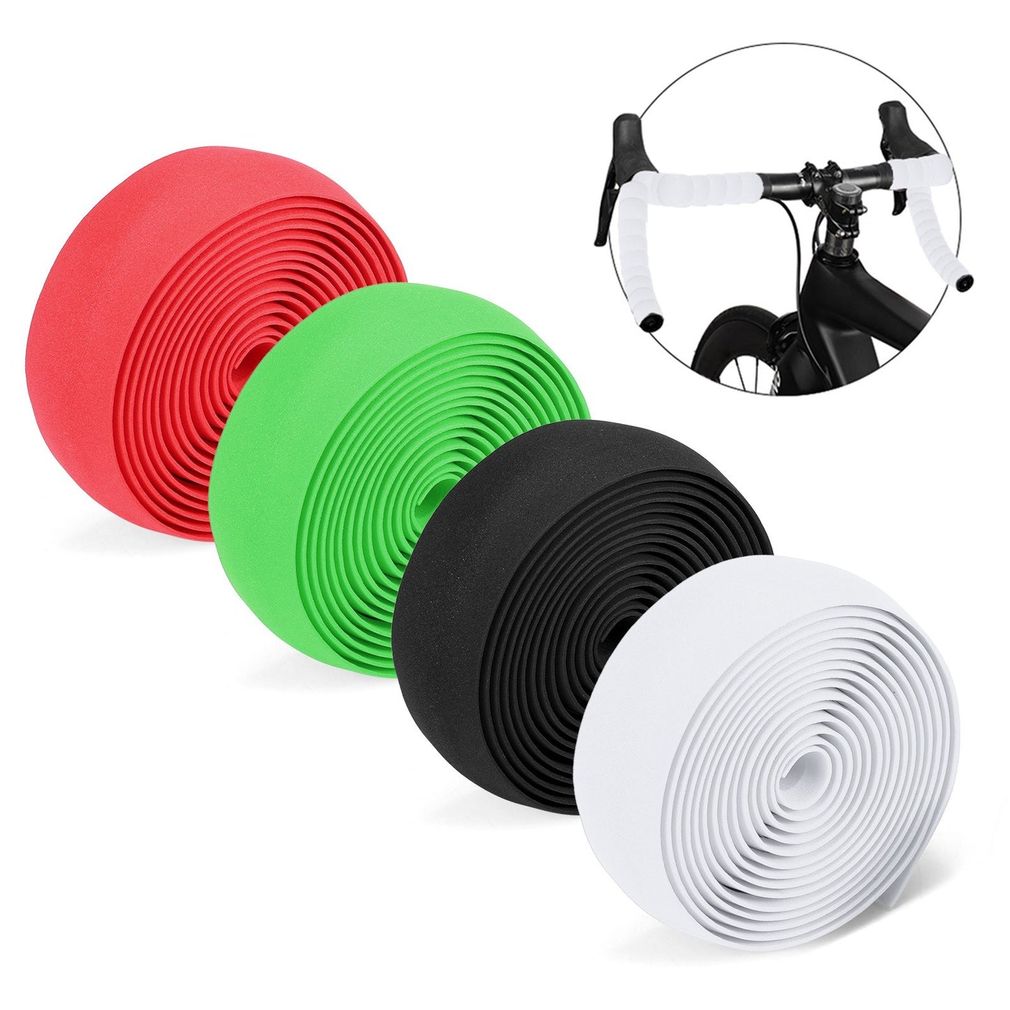 2pcs Non-Slip EVA Bicycle Handlebar Tape with Shockproof Design - Soft, Breathable Road Bike Cycling Wrap
