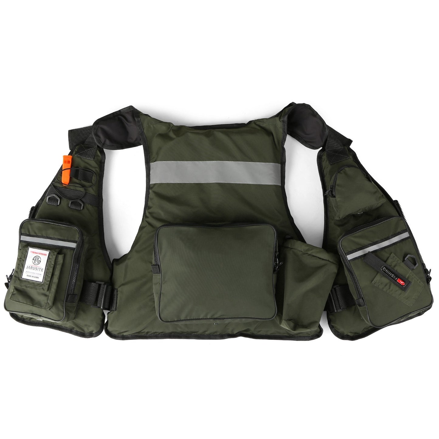 Fly Fishing Buoyancy Vest with Multi-Pockets & Water Bottle Holder for Kayaking, Sailing, Boating & Water Sports
