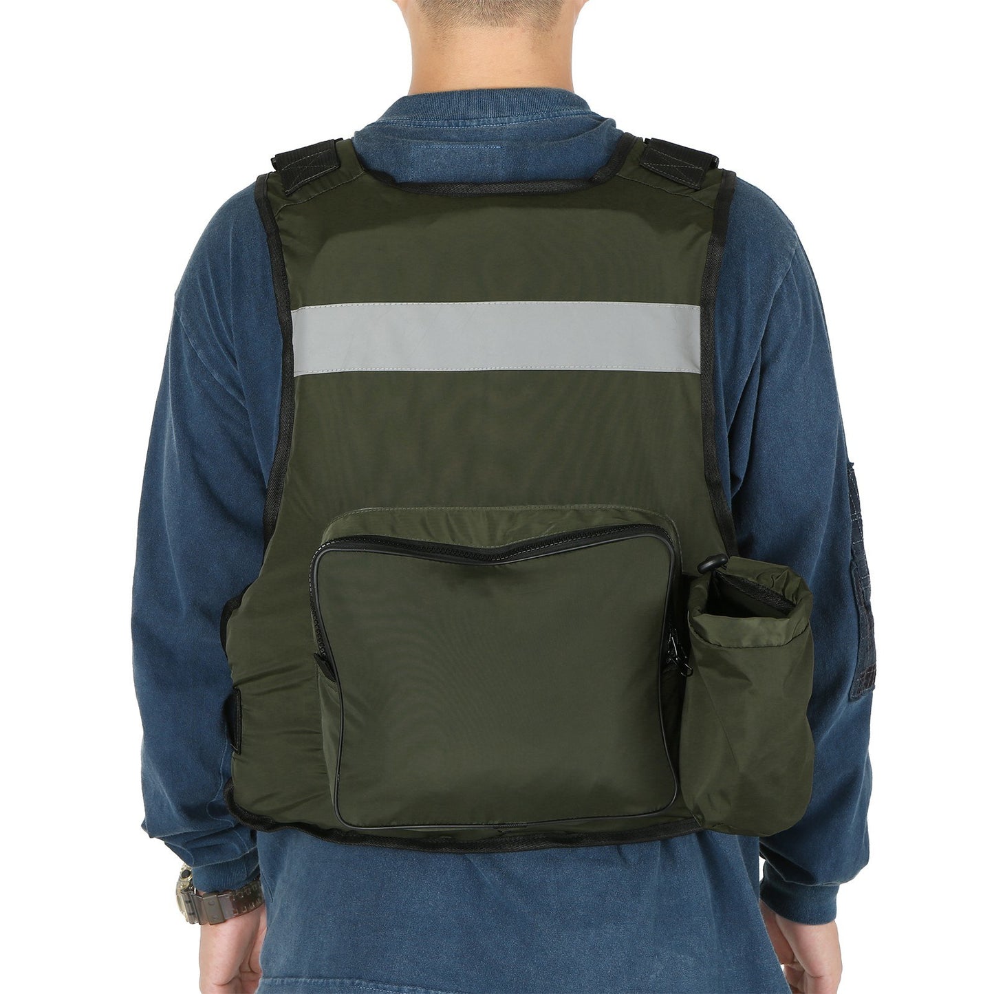 Fly Fishing Buoyancy Vest with Multi-Pockets & Water Bottle Holder for Kayaking, Sailing, Boating & Water Sports