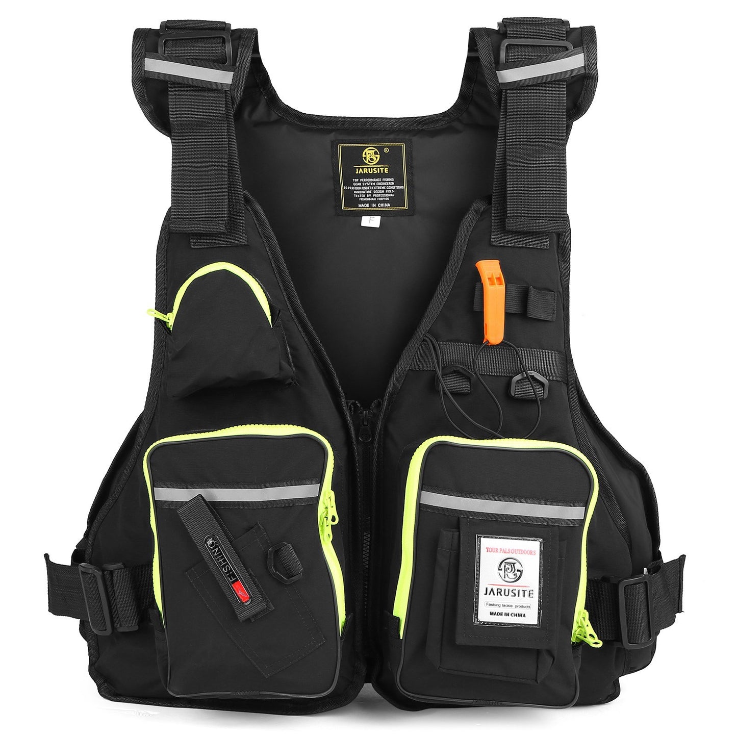 Fly Fishing Buoyancy Vest with Multi-Pockets & Water Bottle Holder for Kayaking, Sailing, Boating & Water Sports