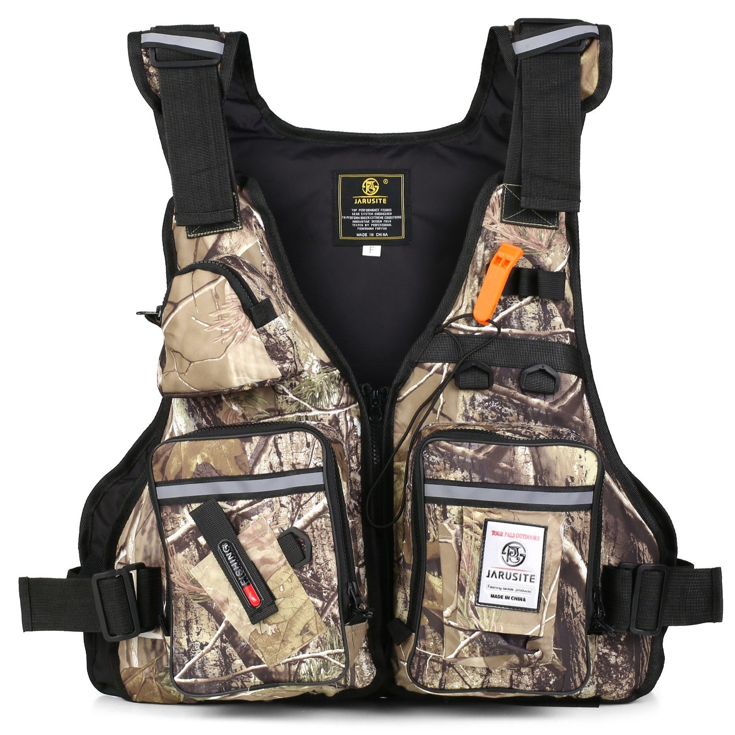 Fly Fishing Buoyancy Vest with Multi-Pockets & Water Bottle Holder for Kayaking, Sailing, Boating & Water Sports