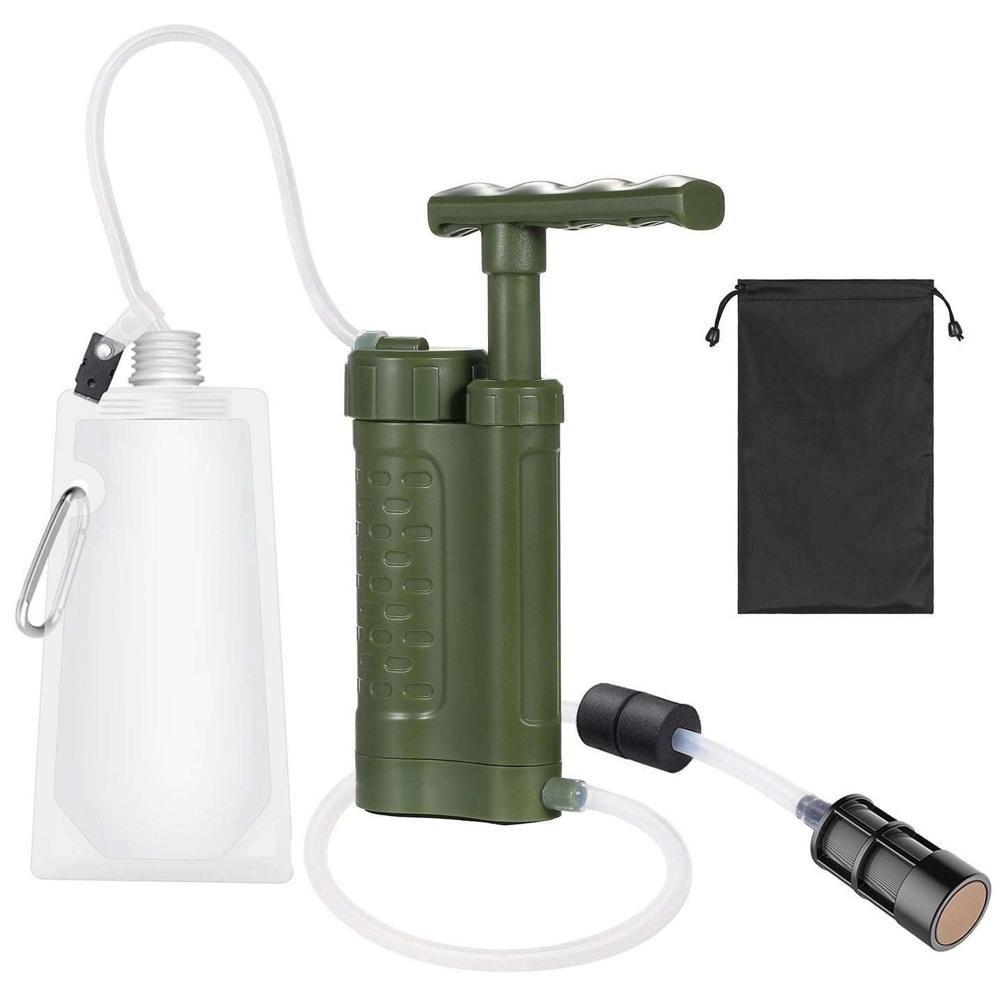 Emergency Survival Water Filter with Straw - Portable Outdoor Purifier