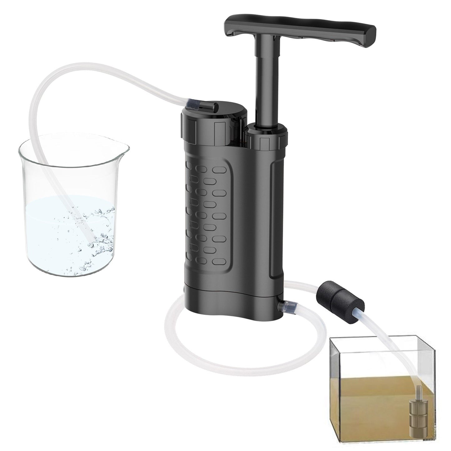 Emergency Survival Water Filter with Straw - Portable Outdoor Purifier