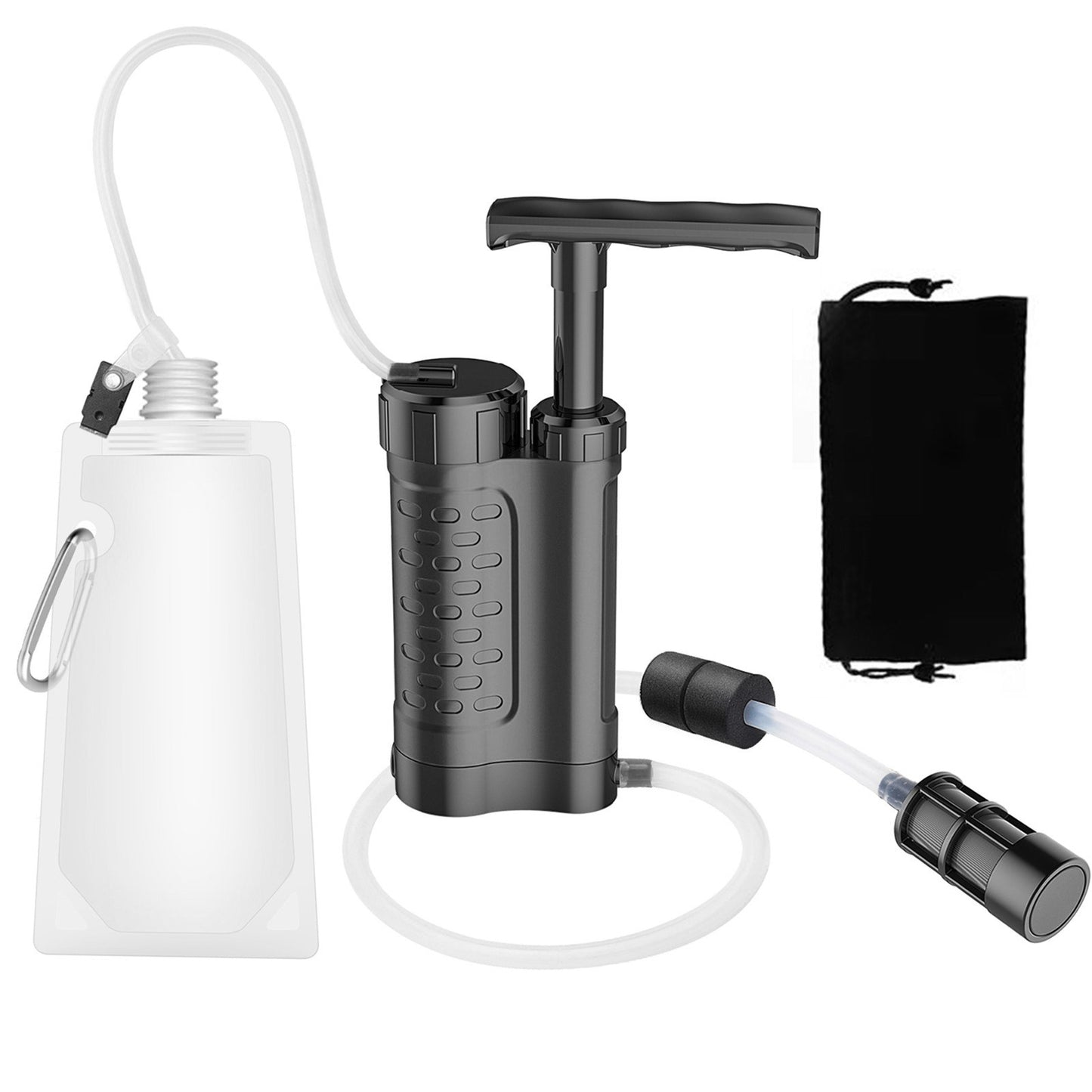 Emergency Survival Water Filter with Straw - Portable Outdoor Purifier