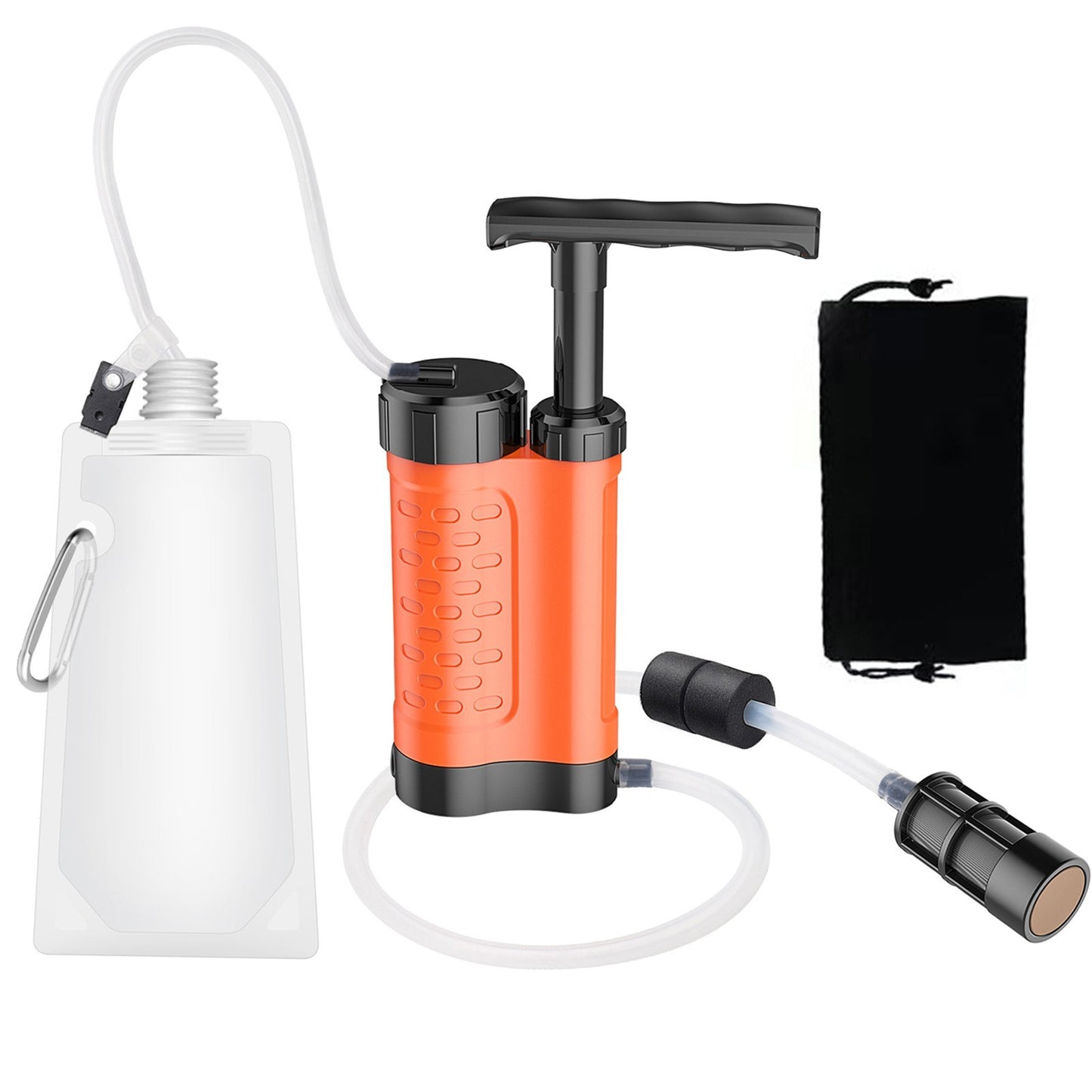 Emergency Survival Water Filter with Straw - Portable Outdoor Purifier