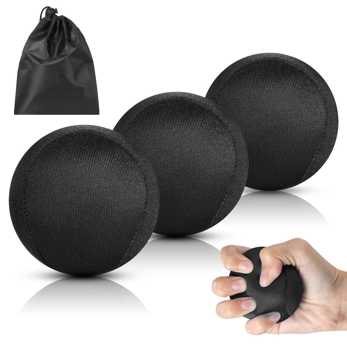 3pcs Stress Relief and Strength Training Hand & Finger Trainer Balls