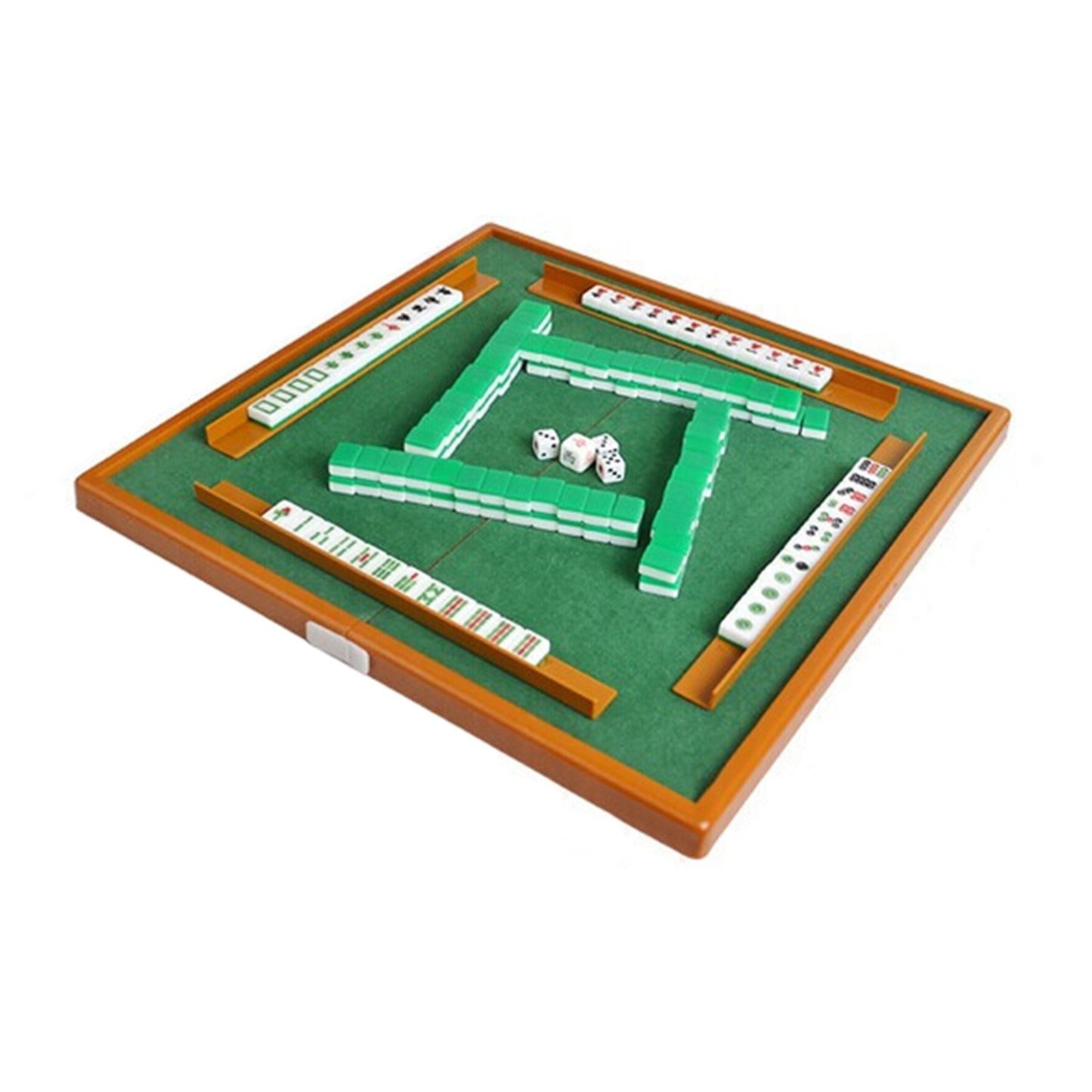 Portable Mini Mahjong Set with Folding Table for Travel and Indoor Family Entertainment