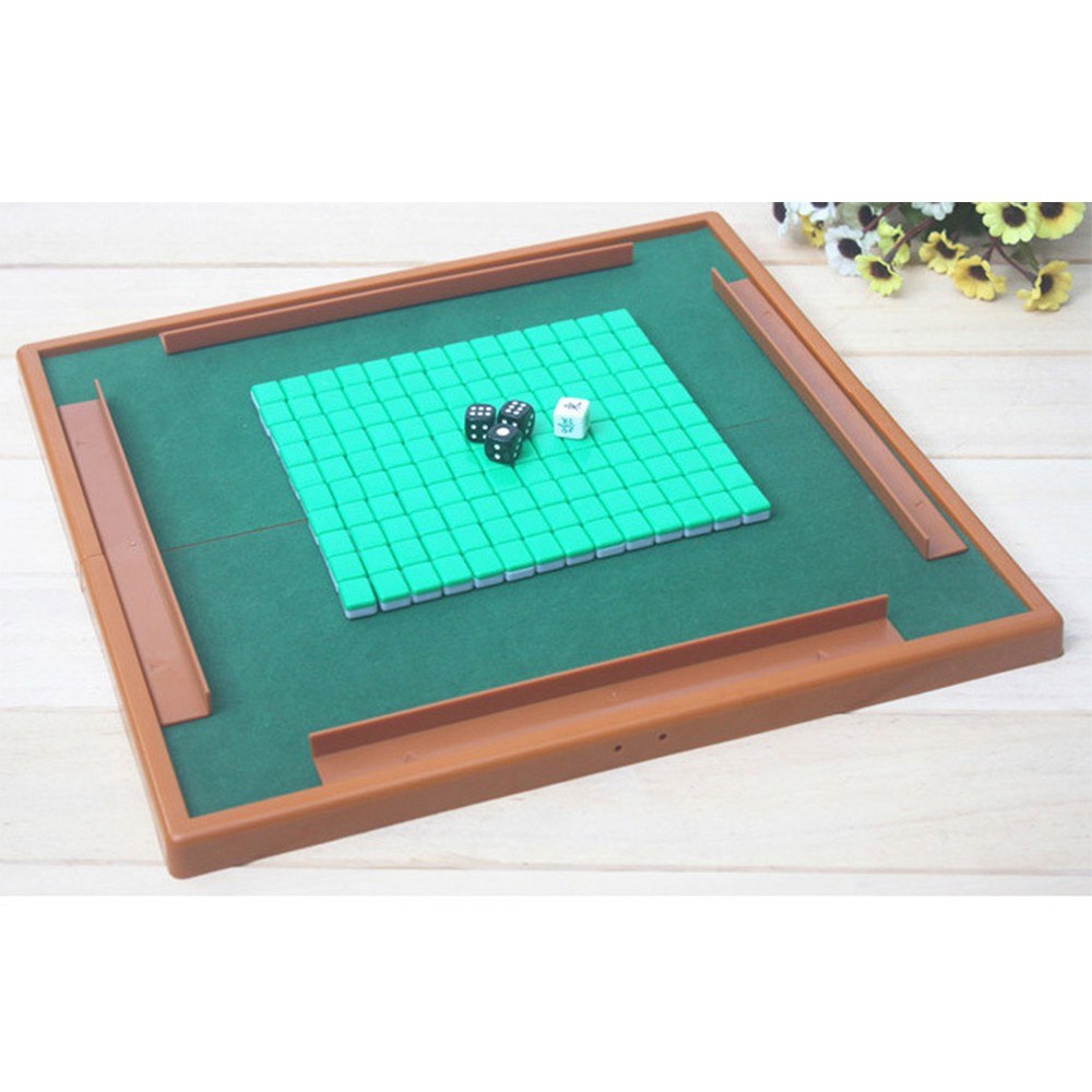 Portable Mini Mahjong Set with Folding Table for Travel and Indoor Family Entertainment