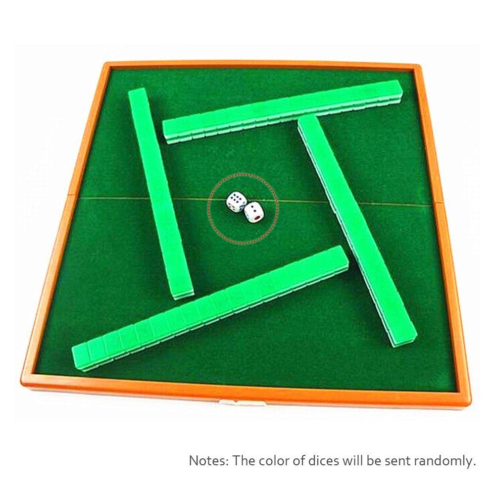Portable Mini Mahjong Set with Folding Table for Travel and Indoor Family Entertainment