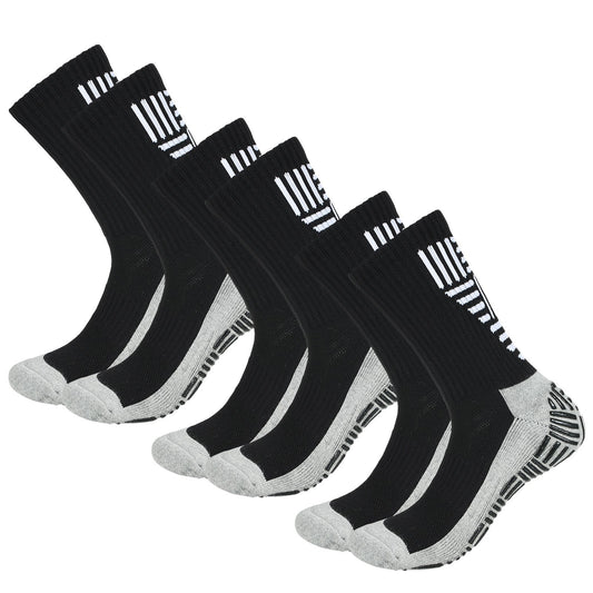 Non-Slip Grip Breathable Soccer Socks for Football & Basketball - Mens Sports Socks (1 Pair)