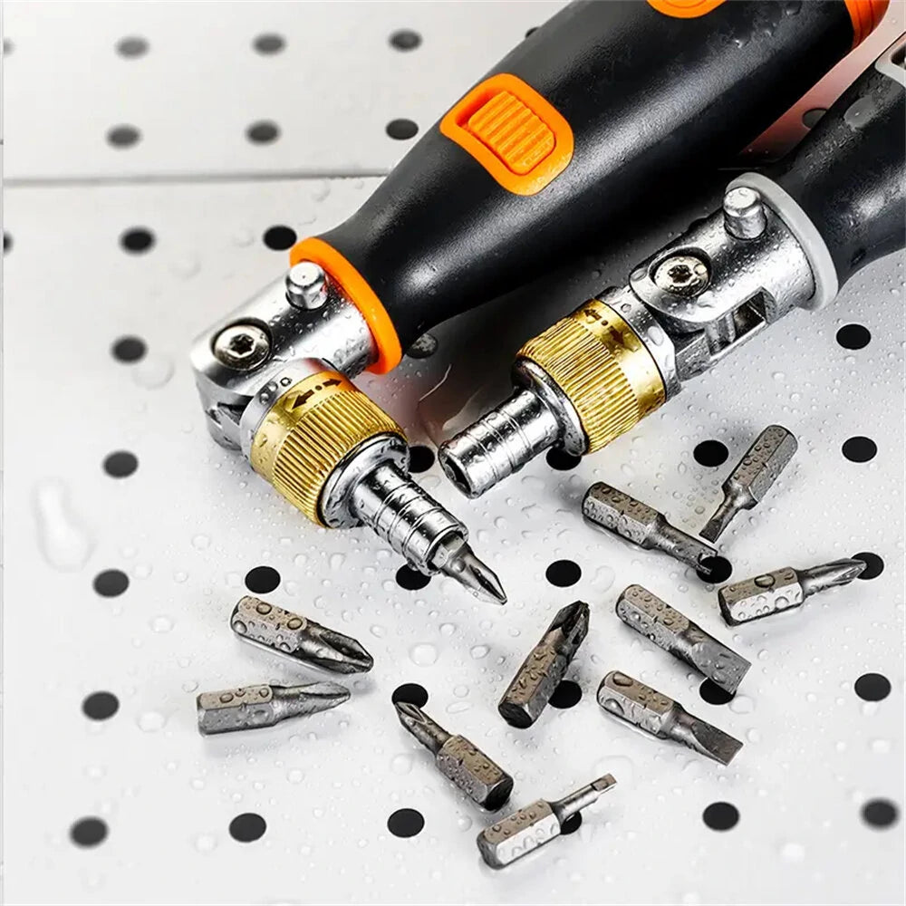 10-in-1 Multi-Angle Ratchet Screwdriver Set with Hidden Bits