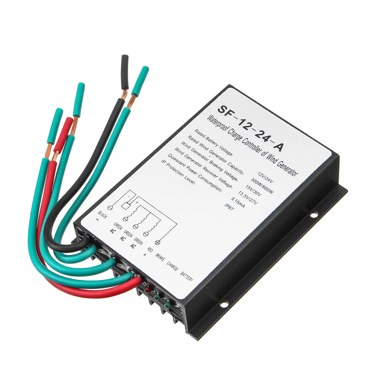 Waterproof Wind & Solar Hybrid Charge Controller 300W/600W for 12V/24V Systems