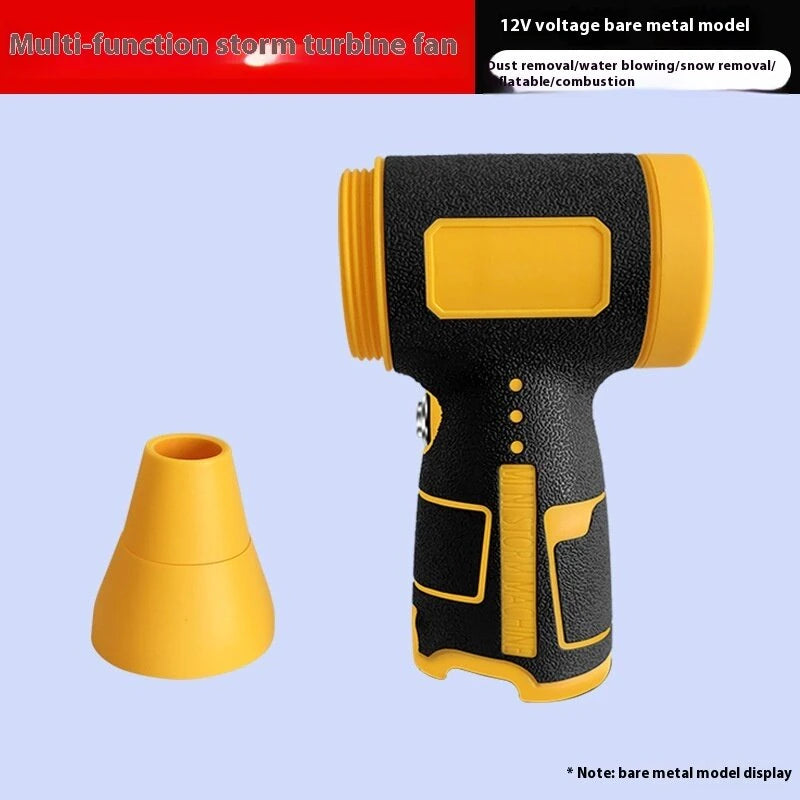 Portable 500W 8-Speed Handheld Turbine Fan with 2000mAh Quick-Charge Battery, 130000 RPM Lightweight Design