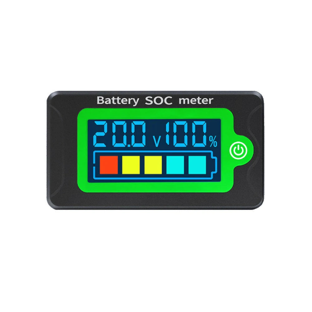 Waterproof Digital Battery Capacity Tester LCD Voltmeter 12V-72V for Car - Peacefair