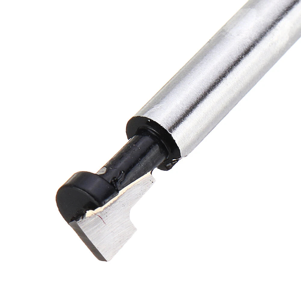 Woodworking T-Shaped Keyhole Milling Cutter Set – Round Shank 1/4 Inch, Sizes 1/2, 3/8, 5/16 for Trimmer