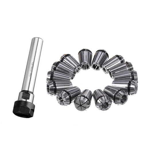 14-Piece ER20 Collet Chuck Holder Set for CNC Milling Lathe Tools - C20-ER20A-100L