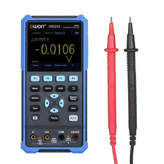 OWON HDS242/HDS242S 40MHz 3-in-1 Handheld Oscilloscope, Multimeter & Waveform Generator