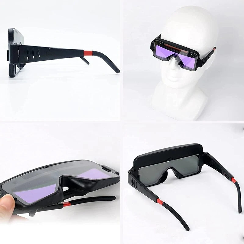 Auto-Darkening Anti-Glare Welding Goggles - Argon Arc Welder Eye Protection Glasses