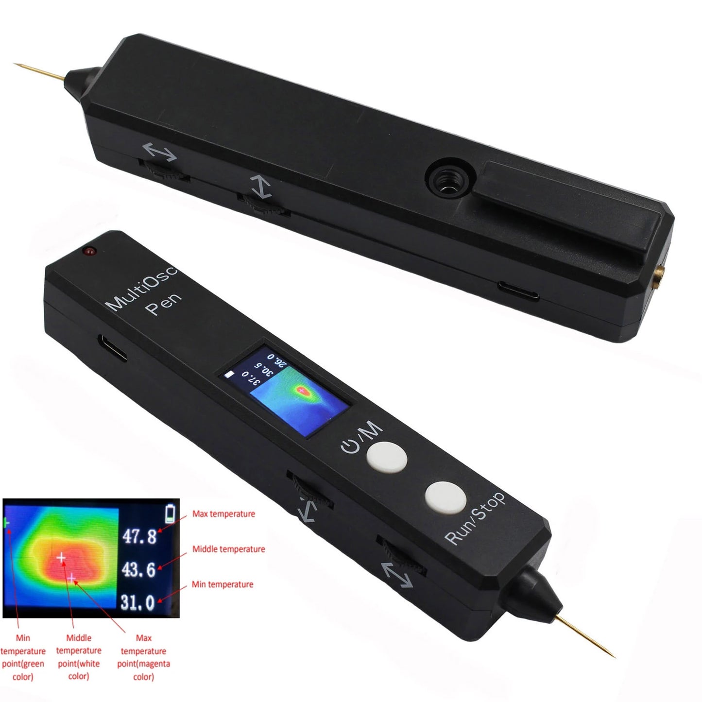 Precision Multifunctional Pen: Oscilloscope, Voltage Tester, Thermal Imager, Resistance & Diode Measurement Tool