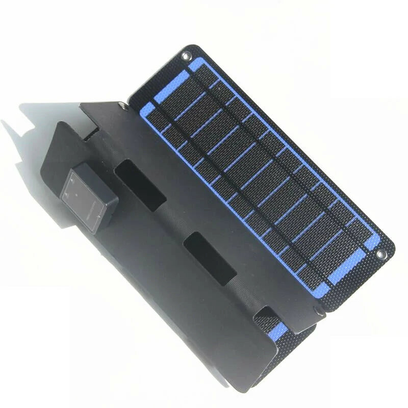 ETFE 14W 5V Solar Folding Charger with Dual USB for Outdoor Mobile Power Bank Charging