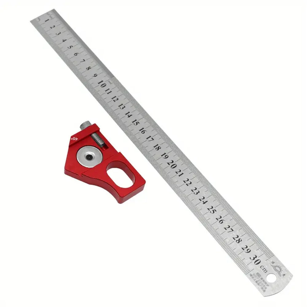 Precision Etched 0-300mm Combination Carpenter Square Ruler with 45/90 Degree Markings