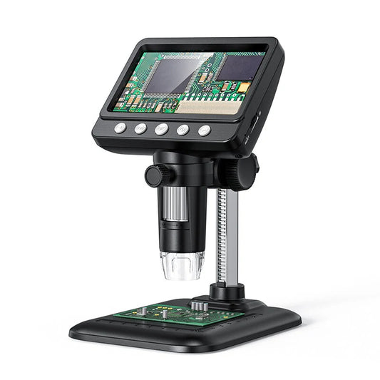 4.3 Digital Microscope, 50-1000X Magnification, 2MP, 2000mAh Battery, Ideal for Exploration & Research
