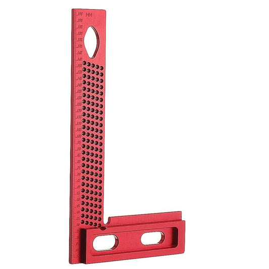 Aluminum Alloy Carpenter Square Ruler with Metric Scale - Precision Woodworking Right Angle Gauge Tool