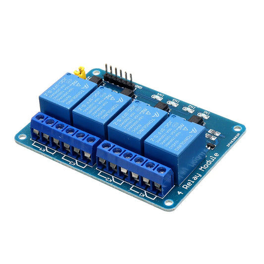 5PCS 5V 4-Channel Relay Module Compatible with Arduino - Geekcreit Blue