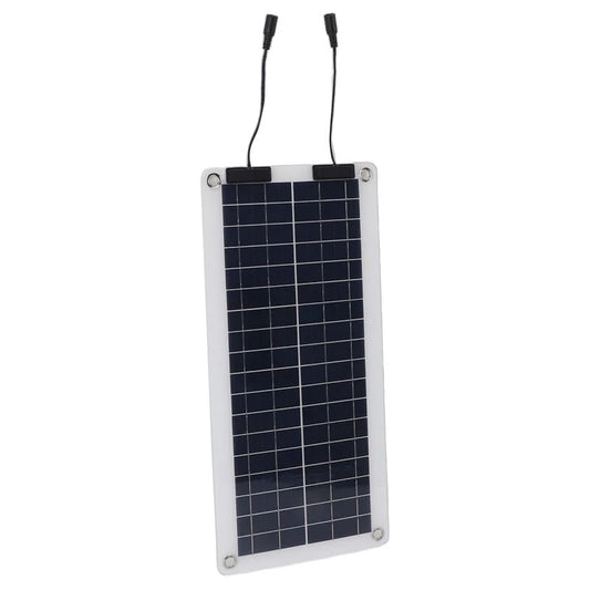 30W Polycrystalline Solar Panel with Dual USB & Controller, 12V/18V for RV, Car, Travel & Camping