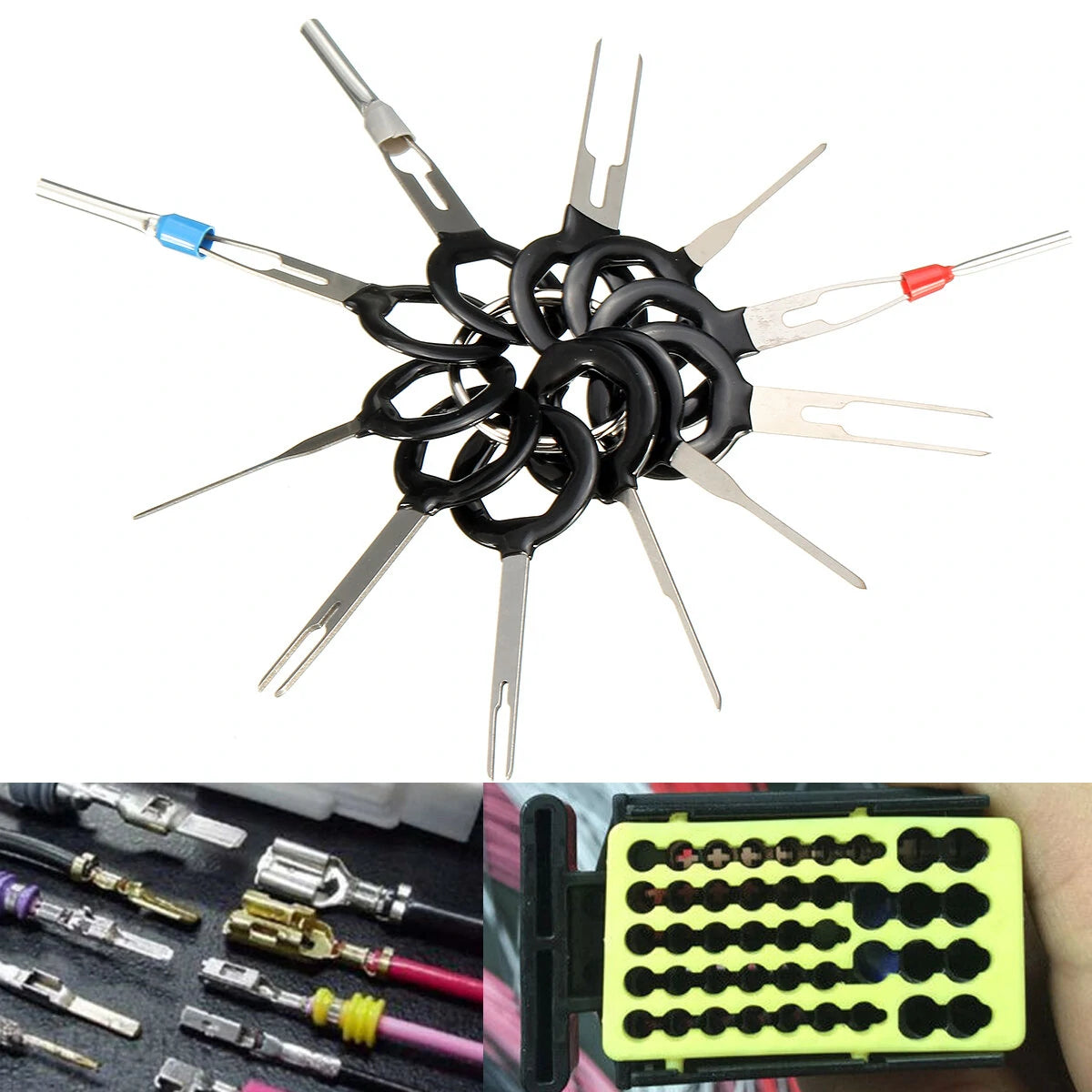 11PCS High-Quality Aluminum Terminal Removal Tool Kit for Car Wiring Connector Pin Extractor