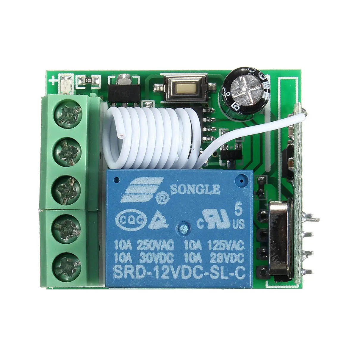 5-Pack DC12V 10A 1CH 433MHz Wireless RF Remote Control Relay Switch Receiver