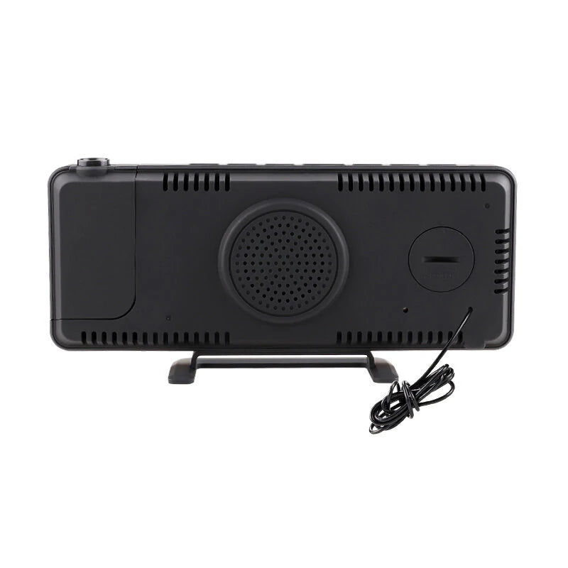 Radio Projection Alarm Clock with LED Display | Temperature & Humidity Monitor | TS-9210-TFM-HW-R