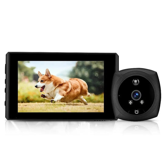 4.5-inch LCD Peephole Camera Doorbell with Wide Angle, Motion Detection, and Visitor Recording