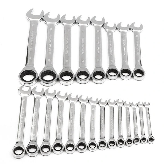 Raitool™ HT01 Metric Chrome Vanadium Ratchet Spanner Wrench 6-32mm