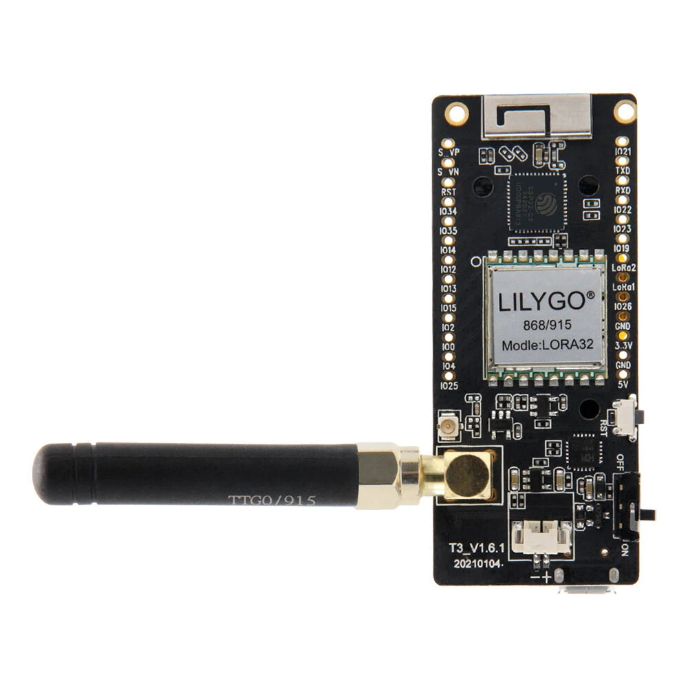 ESP32 LoRa32 V2.1 Development Board - LILYGO® Paxcounter/Disaster-Radio with 0.96-inch OLED, Bluetooth, WiFi, SMA