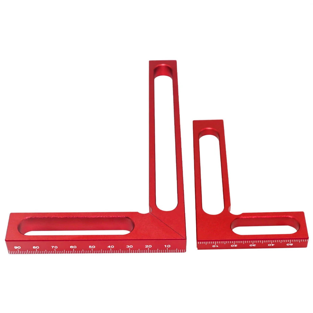 Aluminum Carpenter Square 90° Right Angle Ruler & Calibrator for Woodworking Projects