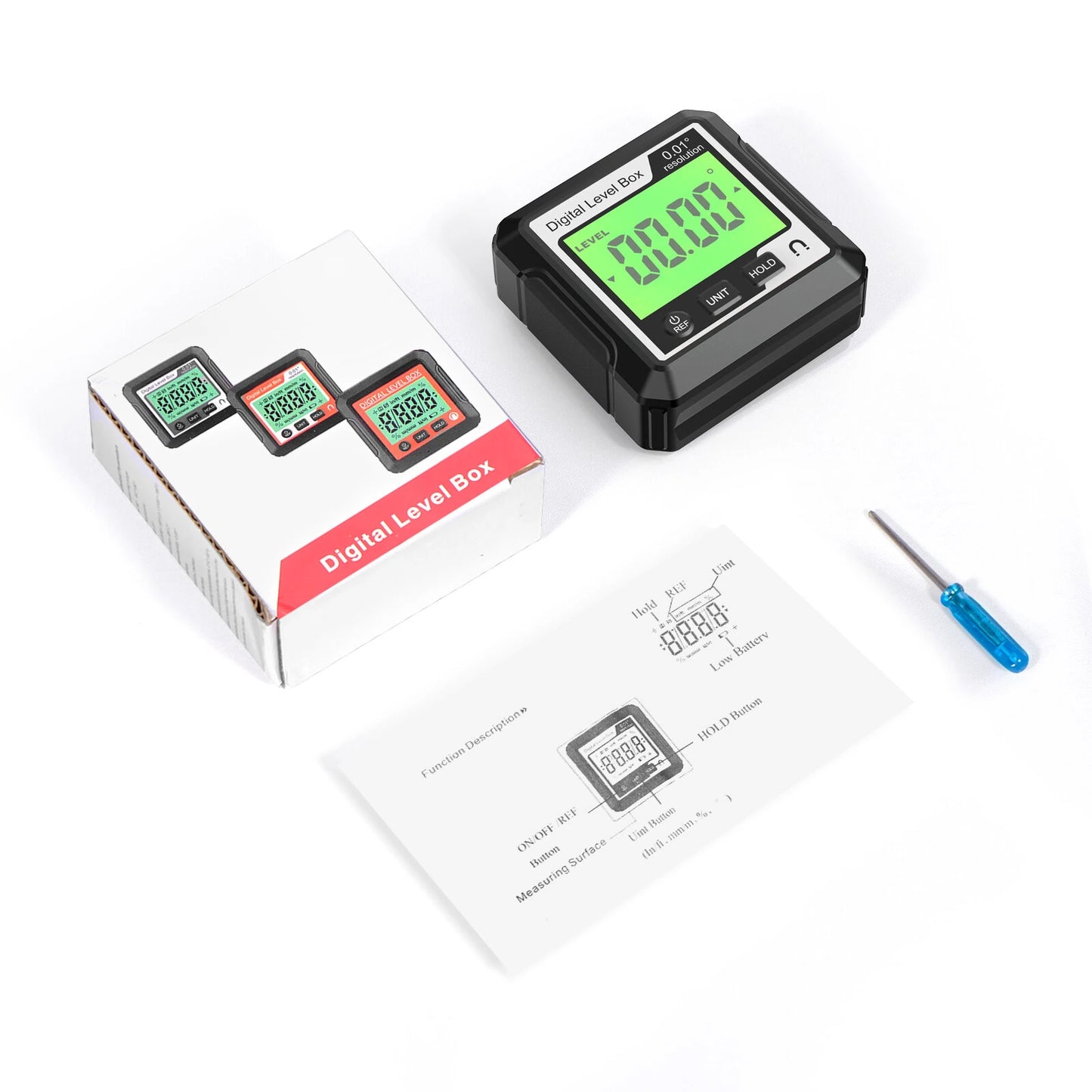 Digital Magnetic Angle Gauge Protractor with Backlight for Carpentry Tools