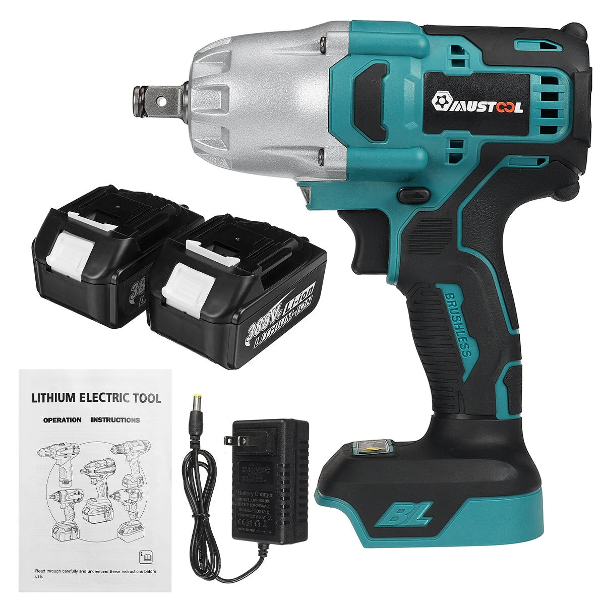 MUSTOOL 388VF 800N.m Brushless Cordless Electric Wrench, 3-in-1 Tire Removal Tool