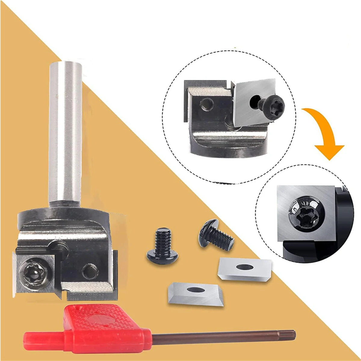 Versatile Hard Alloy Router Bit for Woodworking - Two-Blade Vertical Milling Cutter