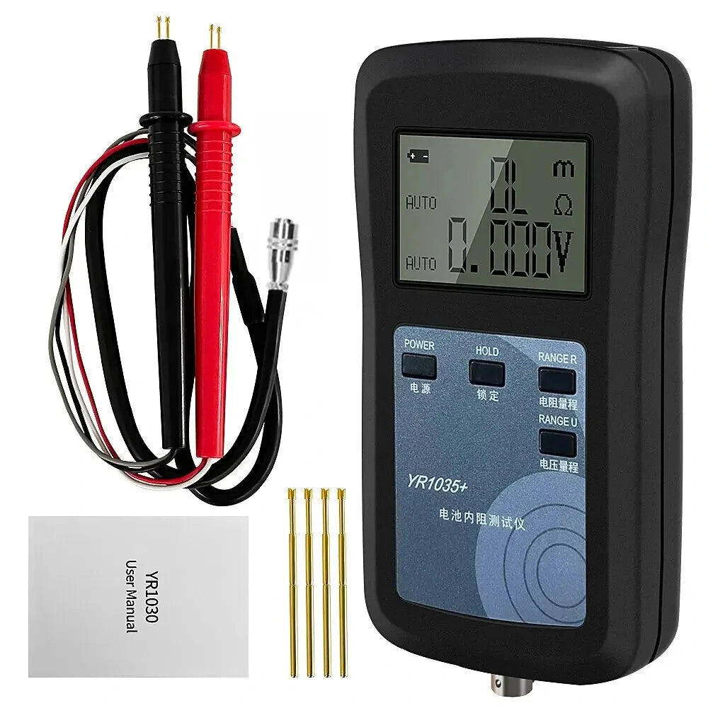 YR1030+/YR1035+ Precision Battery Resistance Tester 100V 2000mAh LCD for Electric Vehicles 18650