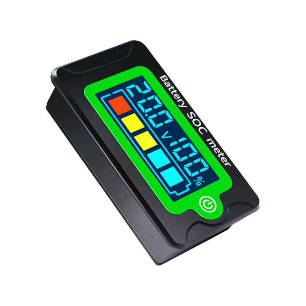 Waterproof Digital Battery Capacity Tester LCD Voltmeter 12V-72V for Car - Peacefair