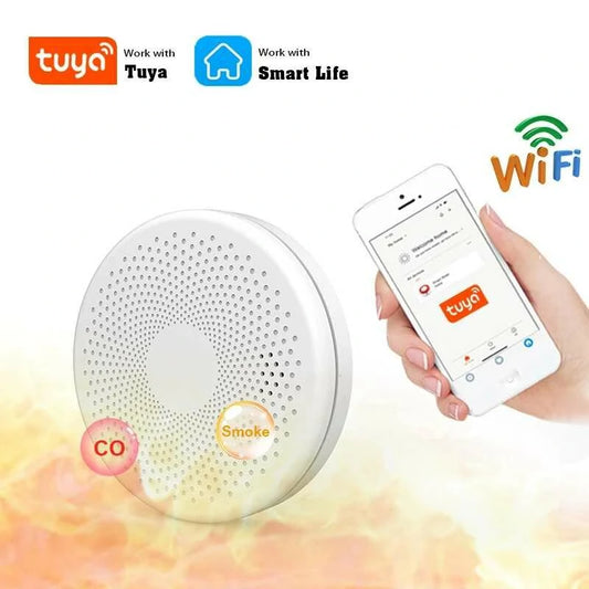WiFi Tuya Smart Smoke & Carbon Monoxide Detector with Alarm