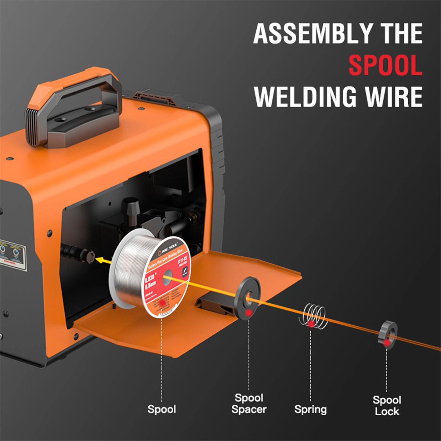 ARC SOUL 0.9mm Flux-Core Welding Wire - Gasless, Self-Shielding, Ideal for Home & Professional Use, 0.45kg/0.9kg