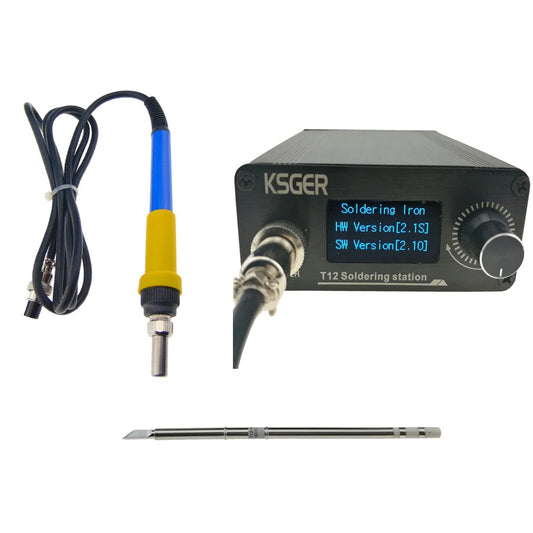 Digital Soldering Station with T12-K Tips & 907 Handle - V2.1S T12 Temperature Controller