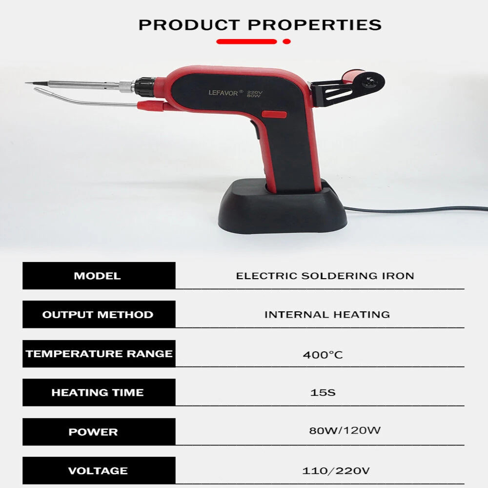 80W/120W Auto-Feed Electric Soldering Iron Gun - Handheld Internal Heating Welding Tool