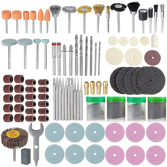 105/161 PCS Rotary Tool Abrasive Accessories for Dremel - Wood & Metal Engraving Bit Set